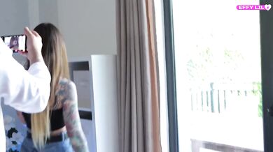 Tattooed babe destroyed in public screamers rough deepthroat cum eat