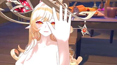 Alice and Nicole get destroyed by magical cum in Genshin Impact hardcore hentai