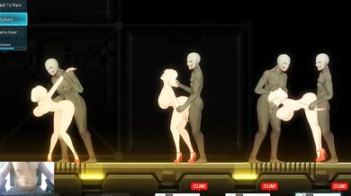 Blonde 18 year old gets pounded by ugly fat aliens creampie rough sex bondage