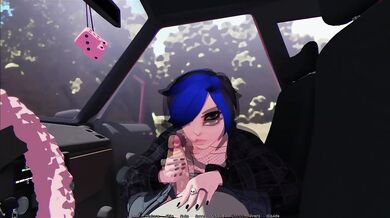 Hooked by Helen’s deepthroat as cum floods her throat in the car