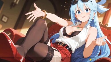 Aqua konosuba cock hero JOI animated blowjob O