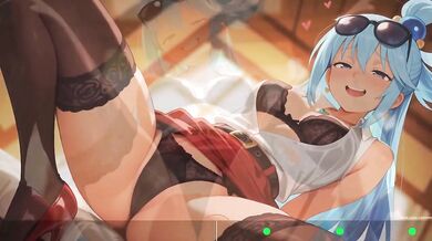 Aqua konosuba cock hero JOI animated blowjob O