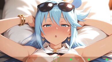Aqua konosuba cock hero JOI animated blowjob O
