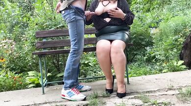 Stepmom destroys stepson in public cum slut parade
