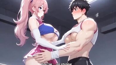 Busty cheerleader rewards captain with sloppy slurping stepmom style