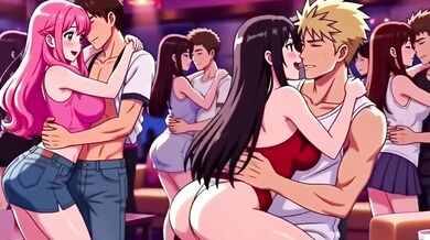College party turns wild sex orgy with stepmom anal creampie