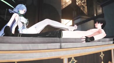Cool Sword Saint White Clothes Boss Cum On Feet