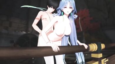 Cool Sword Saint White Clothes Boss Cum On Feet