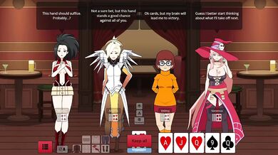Strip poker Mercy gets her tight holes filled
