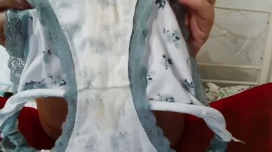 She took off her dirty stinking panties showed off her big natural tits