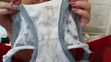 She took off her dirty stinking panties showed off her big natural tits