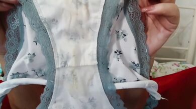 She took off her dirty stinking panties showed off her big natural tits