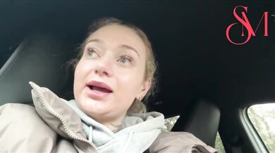 Blonde Tattooed Brit Gets Filthy in Parked Car Solo