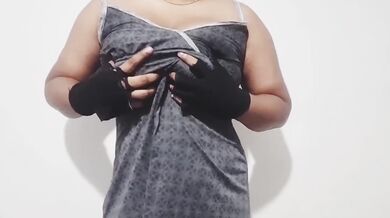 Sri Lankan milf with big natural tits gets stuffed alone on camera