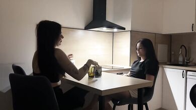StepFucked and sucking my stepsister brunette new tits hard lesbians toys cums