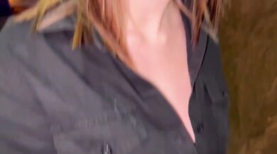 Blowjob queen chokes on massive dick with stunning green eyes