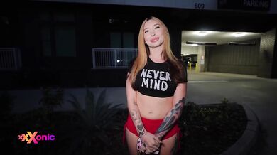 Nina Naples Blindfolded in the Backseat BBC Fucks Her Tatted Cumslut
