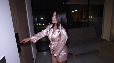 Latina takes on the plumber and her boyfriend in a wet threesome