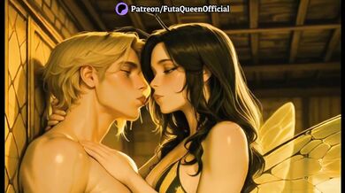 Honey Dripping Futa Bee Girl Rough Anal and Blowjob