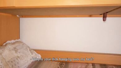 Stepbrother’s dick hanging over my bed eek Are you stuck or something deep throat gloryhole blowjob
