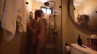 My roomie ravages me in the shower small tits squirming dirty pooltravix latina