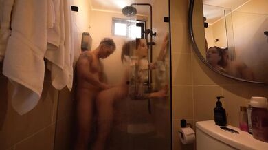 My roomie ravages me in the shower small tits squirming dirty pooltravix latina
