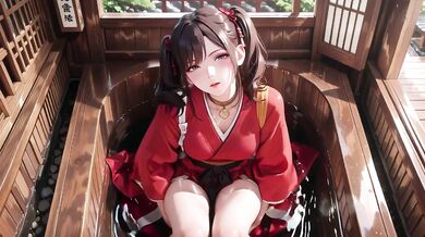 Forbidden Miko first time kneeling at shrine worshipping raw intimate encounter