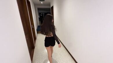 Latina college babe begs stranger for hard cock in her room POV