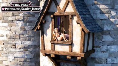 18 year old Rapunzel takes her first blowjob deep in cartoon porn