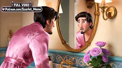 18 year old Rapunzel takes her first blowjob deep in cartoon porn