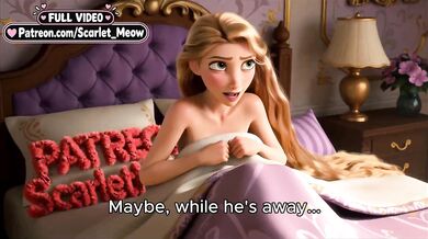 18 year old Rapunzel takes her first blowjob deep in cartoon porn