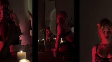 College Petite Blonde flashing her tattooed pussy big round ass OnlyFans tease