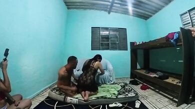 Wife’s birthday gift her friend’s anal threesome