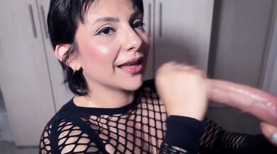 Latina queen destroyed my throat with brutal deepthroat training