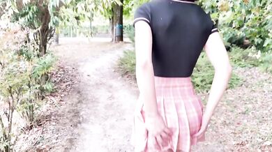 Gorgeous redhead teen caught betraying boyfriend with stranger at park roughsex