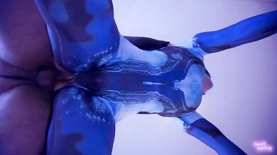 Cortana Gets Naughty in Halo Deep Stroke Doggy with Big Ass Creampie