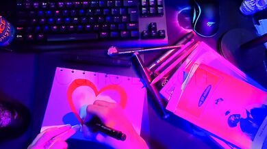Drawing with me from HD solo girl you know you wanna see