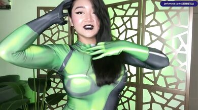 Shego uses your cock asian cosplay blowjob dildo ride solo