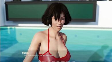 Fucked by a cheating MILF in her big bed while gaming