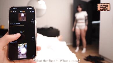 Stepsister cleans my room then gets a deep fucking and messy cumshot on her pussy