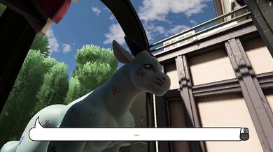 Dragon washes her tight furry ass raw in brutal hentai game