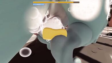 Dragon washes her tight furry ass raw in brutal hentai game