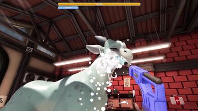 Dragon washes her tight furry ass raw in brutal hentai game