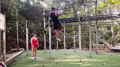 Full-body training with a predominance of pulldowns
