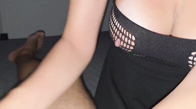 Wife’s tits squish amazing cock massage I blew massive load