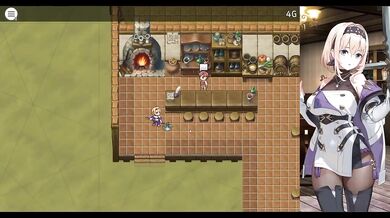 Gamer gal gushes creampie cure in her knight’s POV dungeon erotic anime ecchi