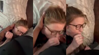 Red Head Milf Deep Throats BBC Drools Sloppy Cum