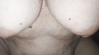 50 Plus Milf Rides Big Dick with Tits Hanging