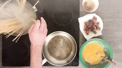 Cumbonara Recipe Non-stop Squirting Hard Rough Fuck with Cum Eating High Heels