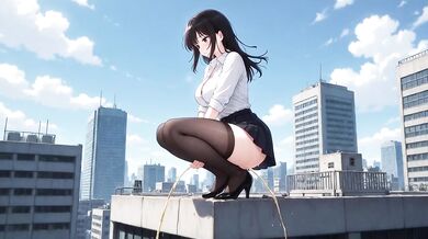 Office slut squirts in public showing off her juicy ass animation hentai